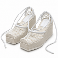 Bottega Veneta Stretch Web platform wedge – חזית