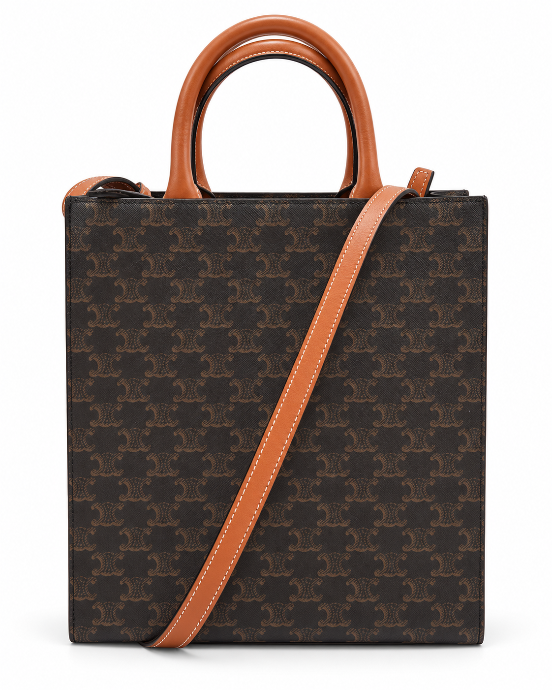 Celine Small Vertical Cabas Triomphe Canvas back