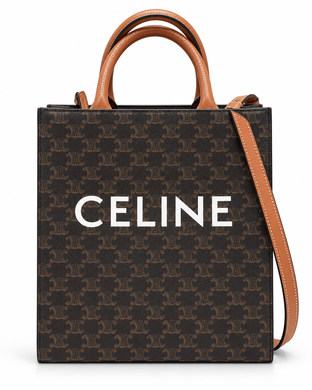 Celine Small Vertical Cabas Triomphe Canvas front