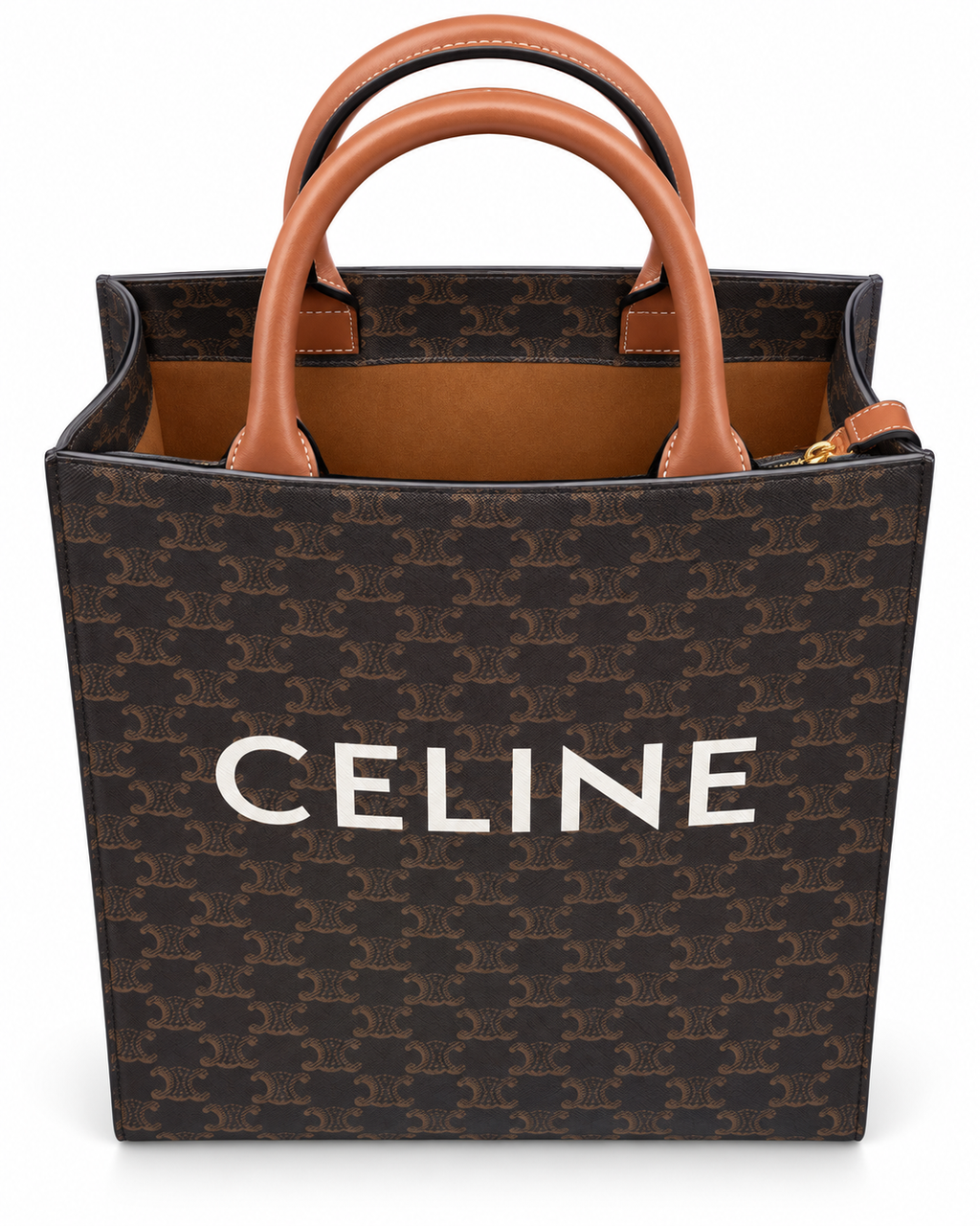 Celine Small Vertical Cabas Triomphe Canvas interior