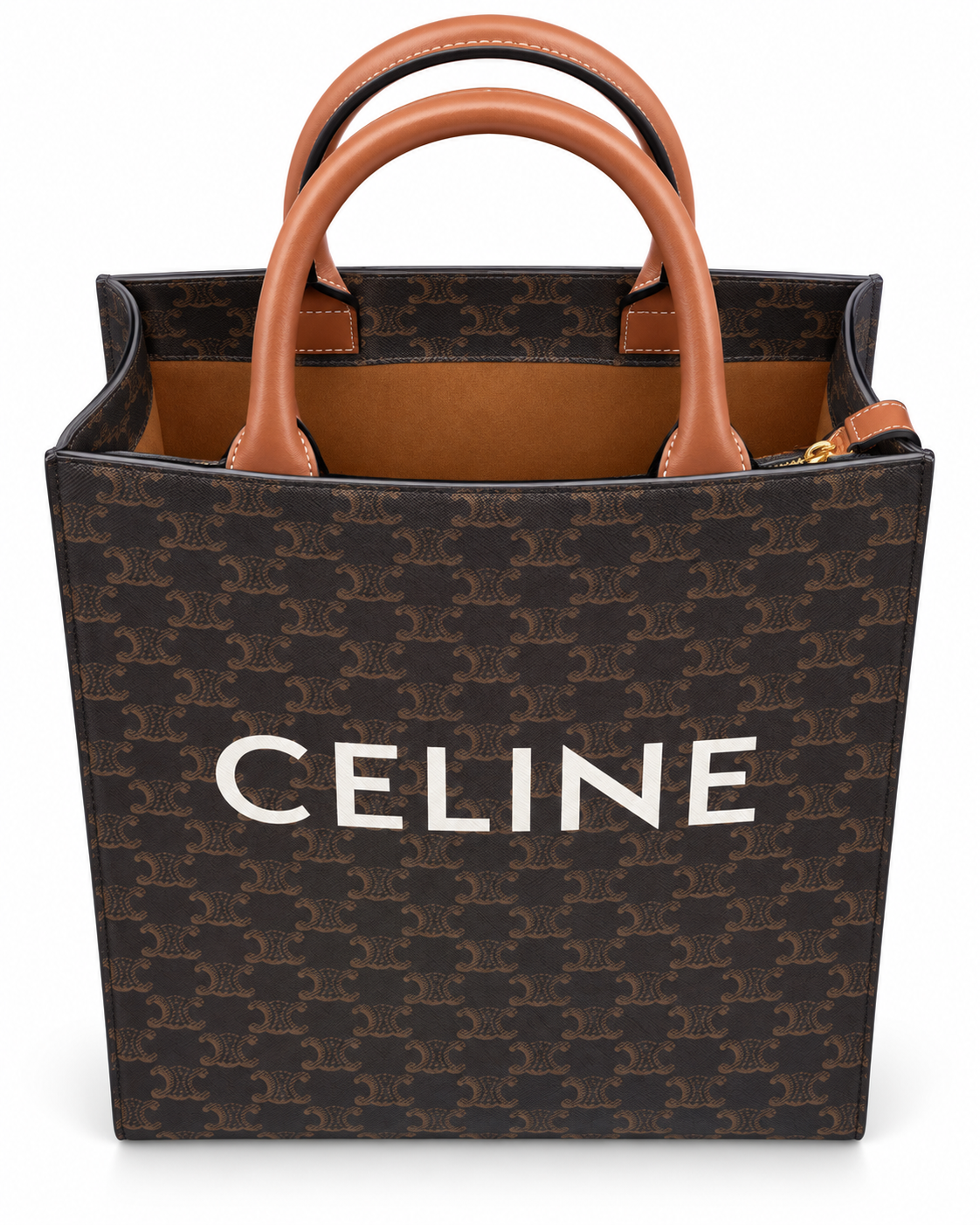 Celine Small Vertical Cabas Triomphe Canvas interior