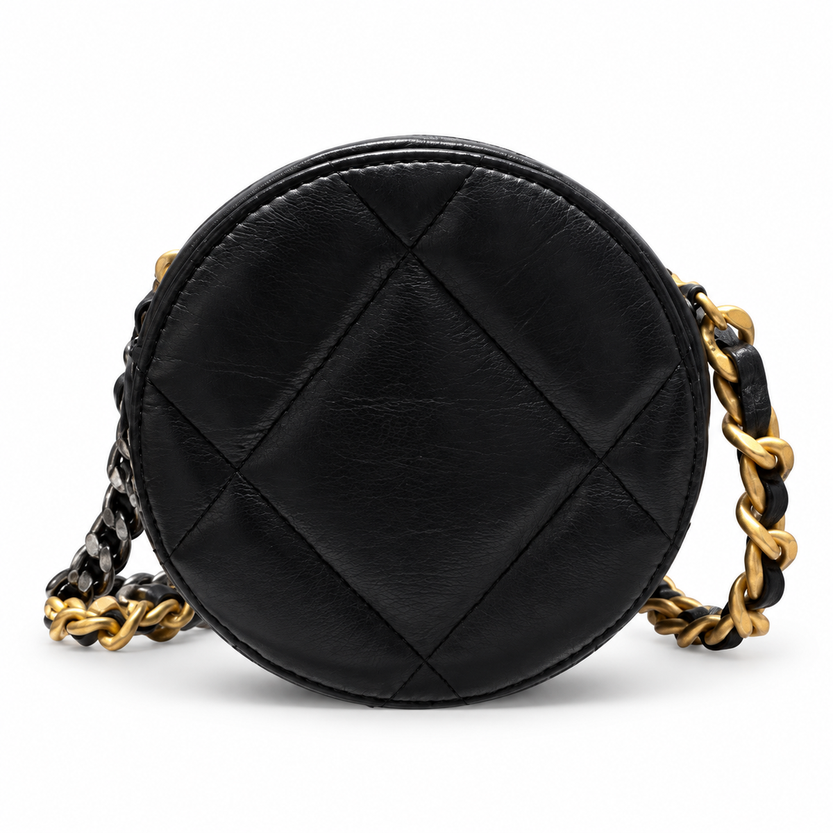 Chanel 19 Round Clutch with Chain שחור - גב
