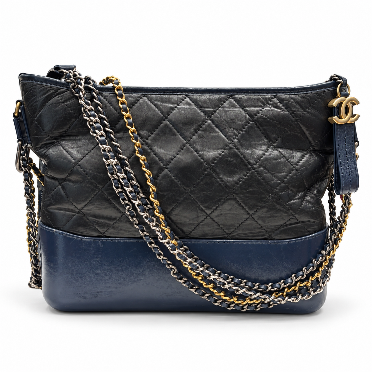 Chanel Gabrielle Large black and navy - front