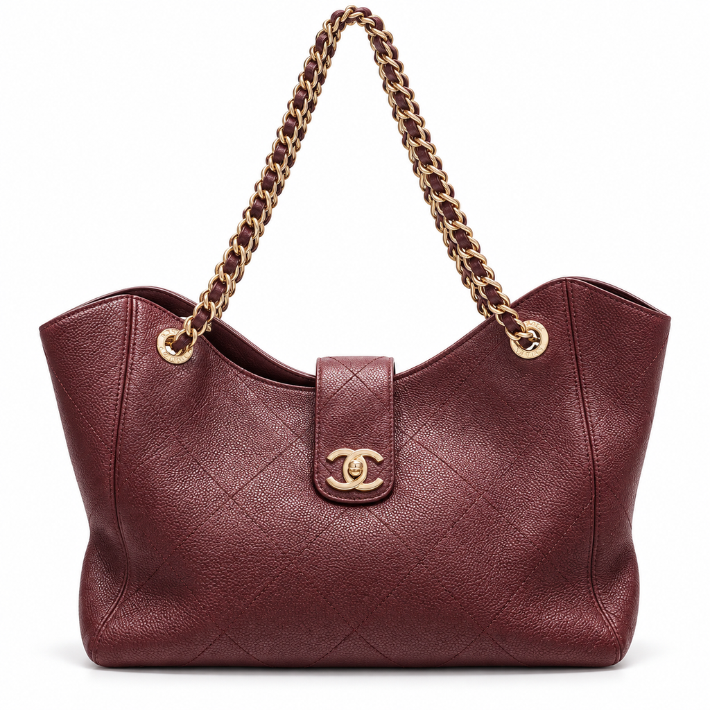 Chanel Métiers d’Art Small Tote Dark Burgundy front