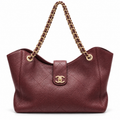 Chanel Métiers d’Art Small Tote Dark Burgundy front