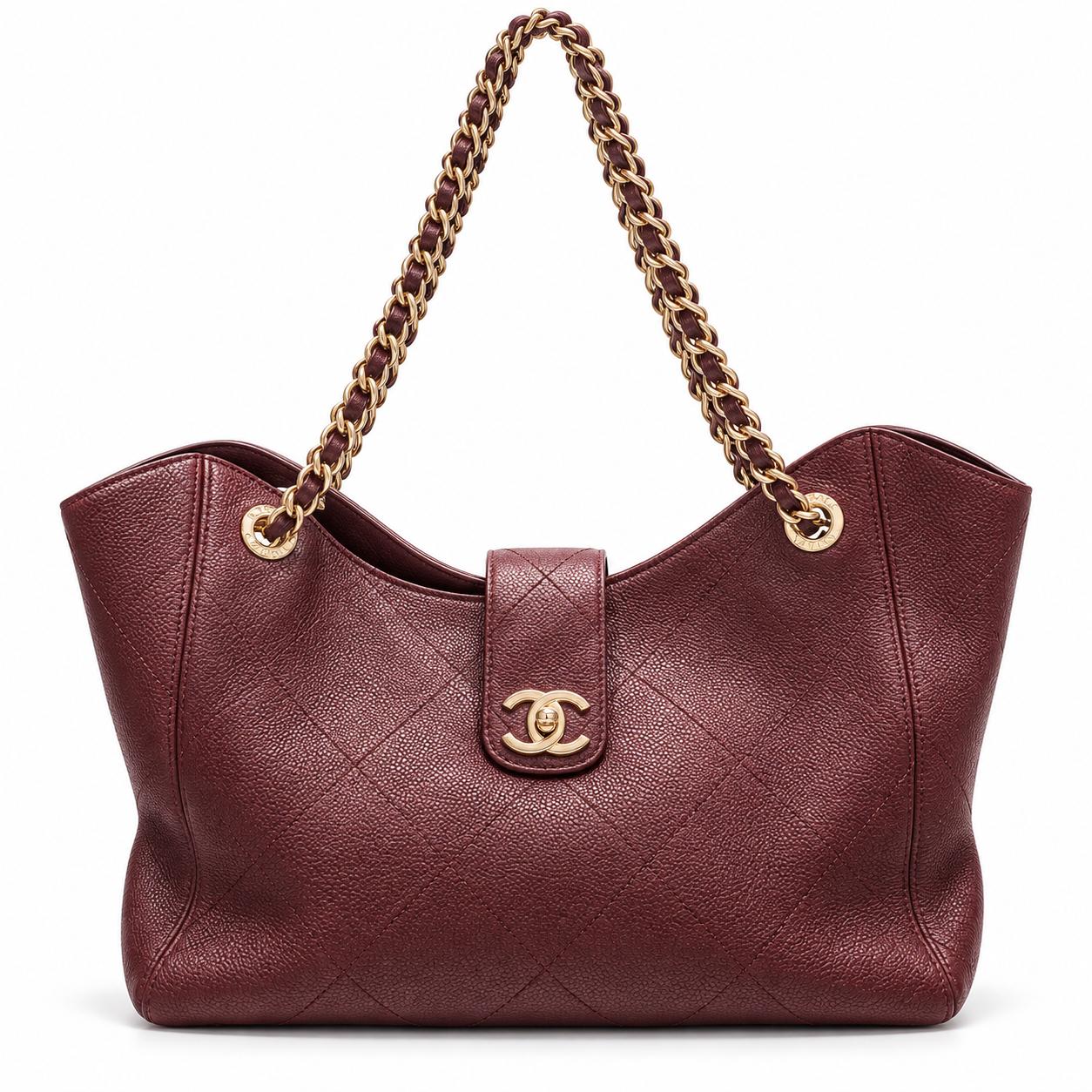Chanel Métiers d’Art Small Tote Dark Burgundy front