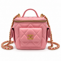 תיק Chanel Small Top Handle Vanity Case ורוד - חזית