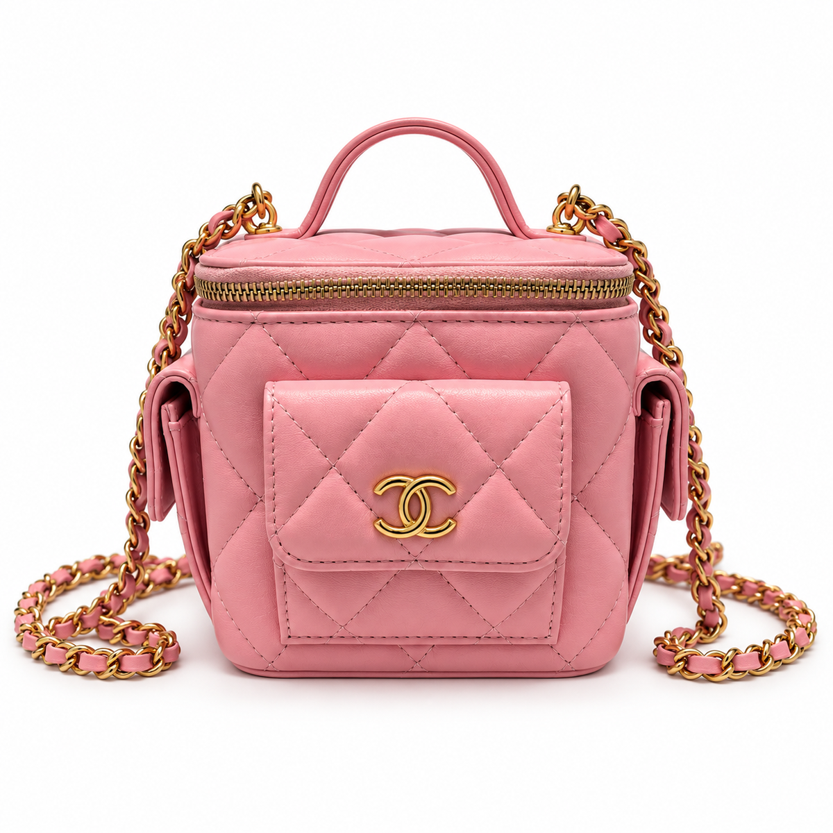 תיק Chanel Small Top Handle Vanity Case ורוד - חזית