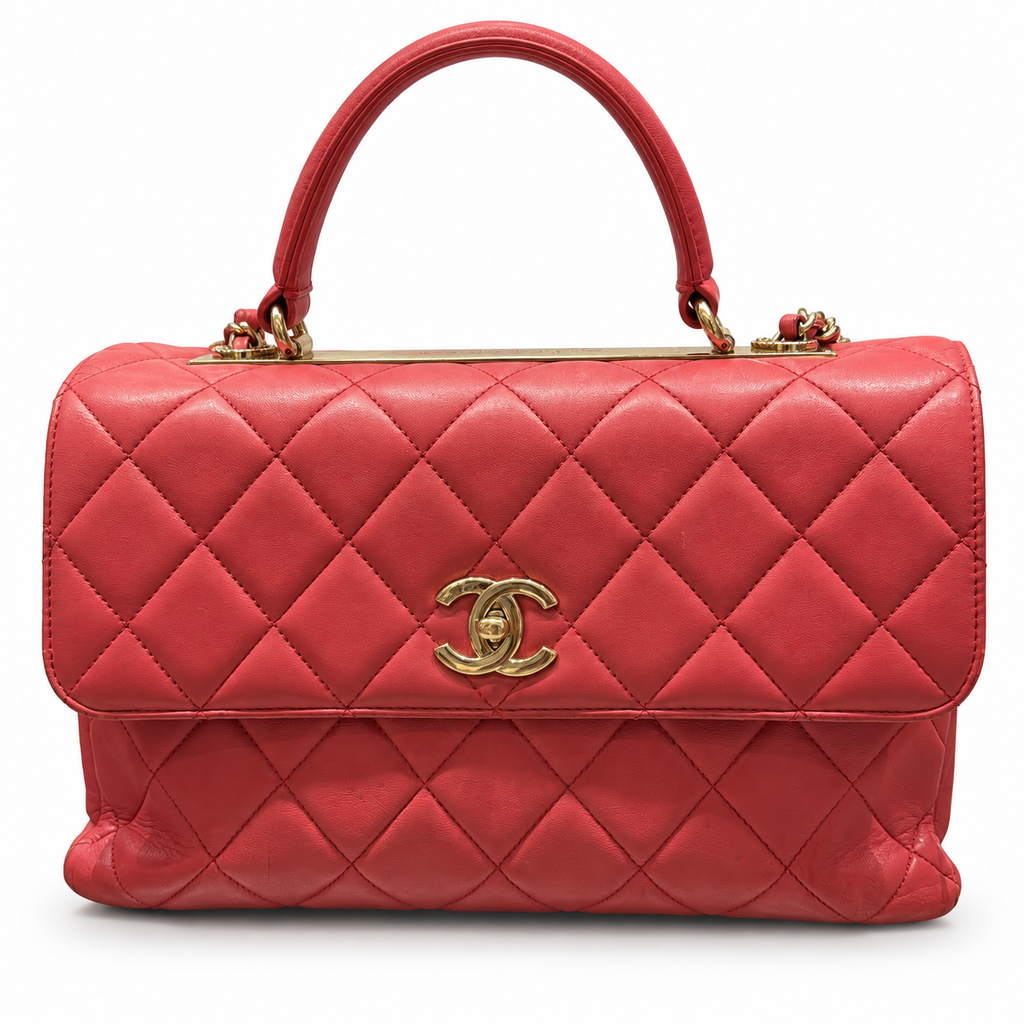 תיק Chanel Trendy CC Large ורוד קורל - חזית