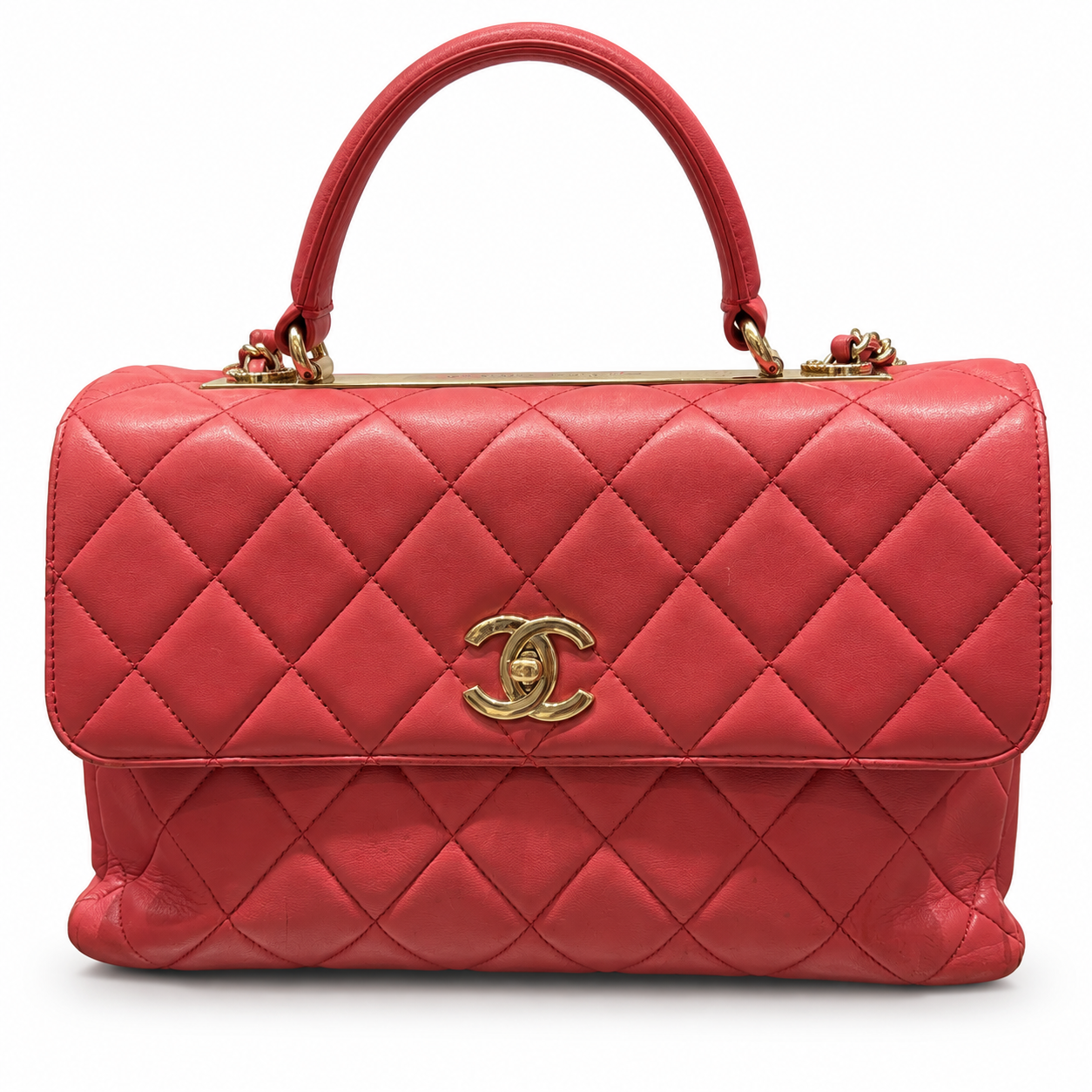תיק Chanel Trendy CC Large ורוד קורל - חזית