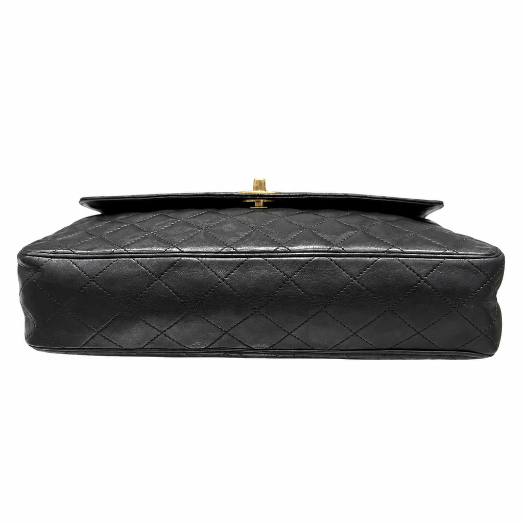 Chanel vintage black bag — bottom