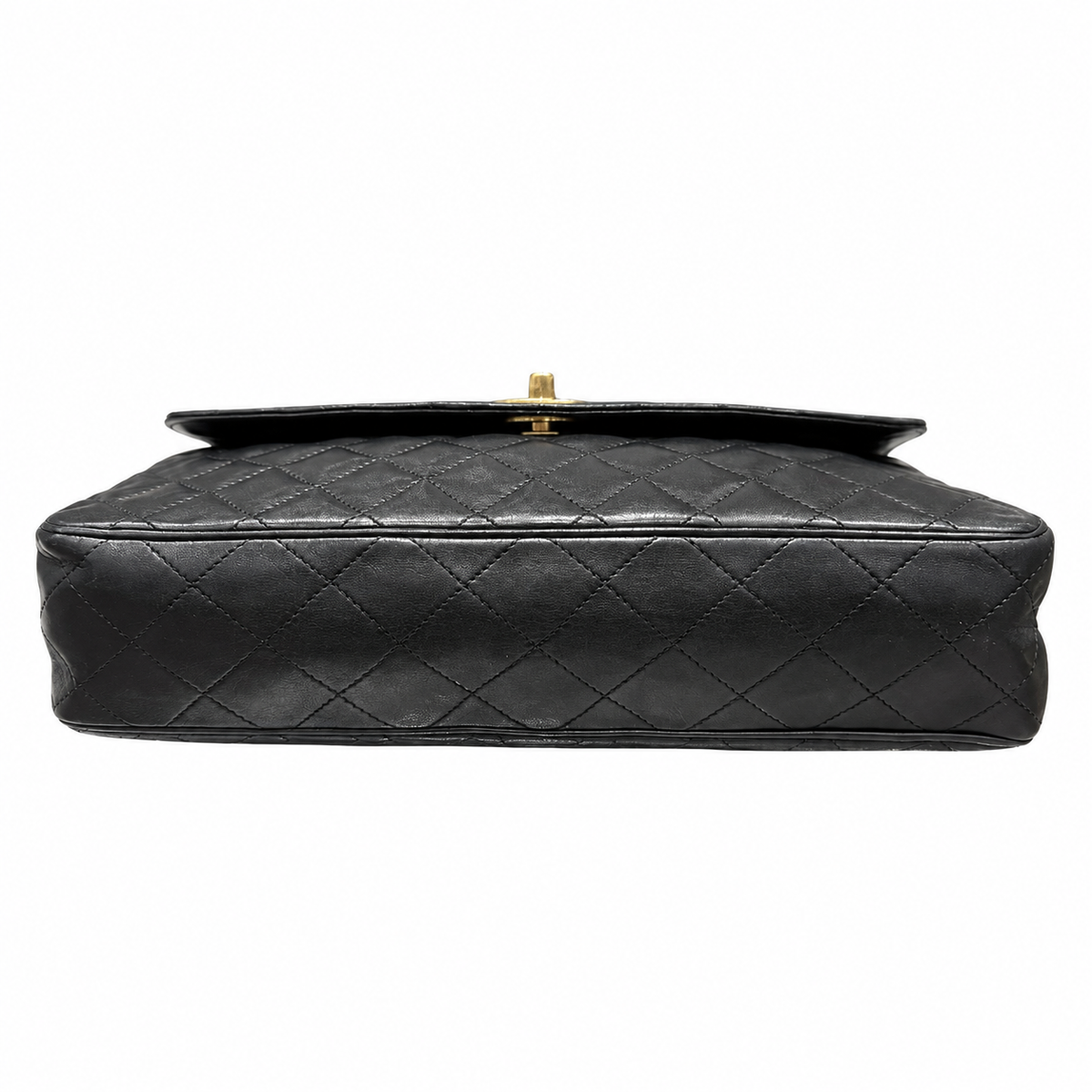 Chanel vintage black bag — bottom