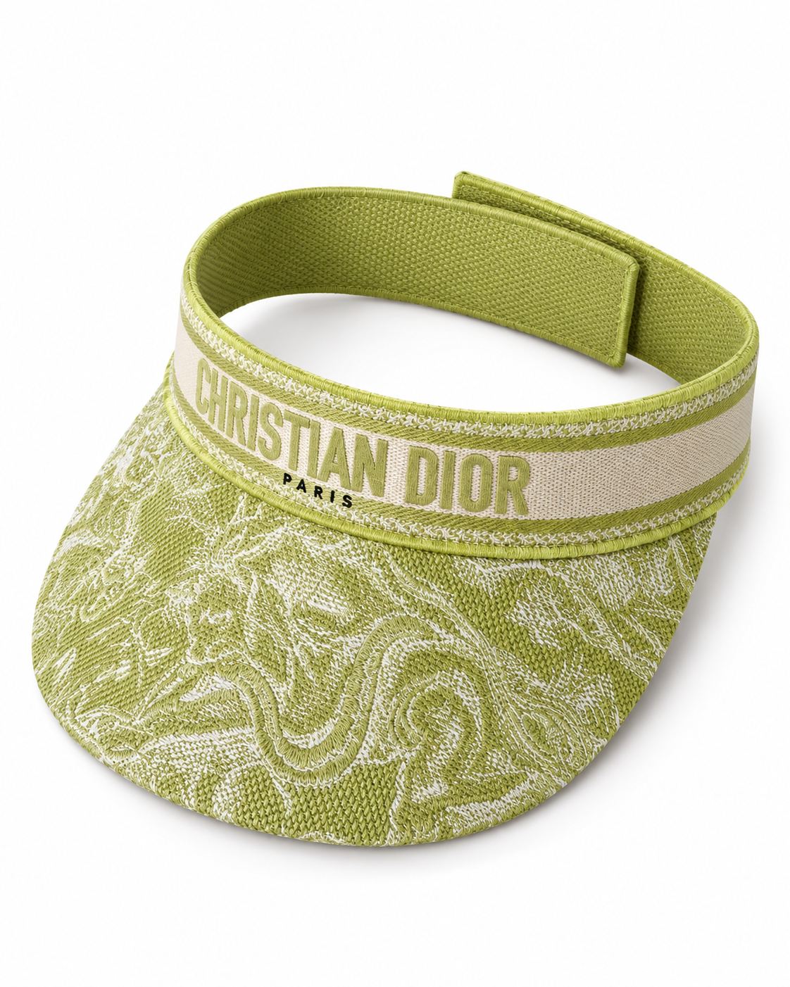 מצחיית דיור Dioriviera Toile de Jouy ירוק ושמנת מידה M – זווית צד