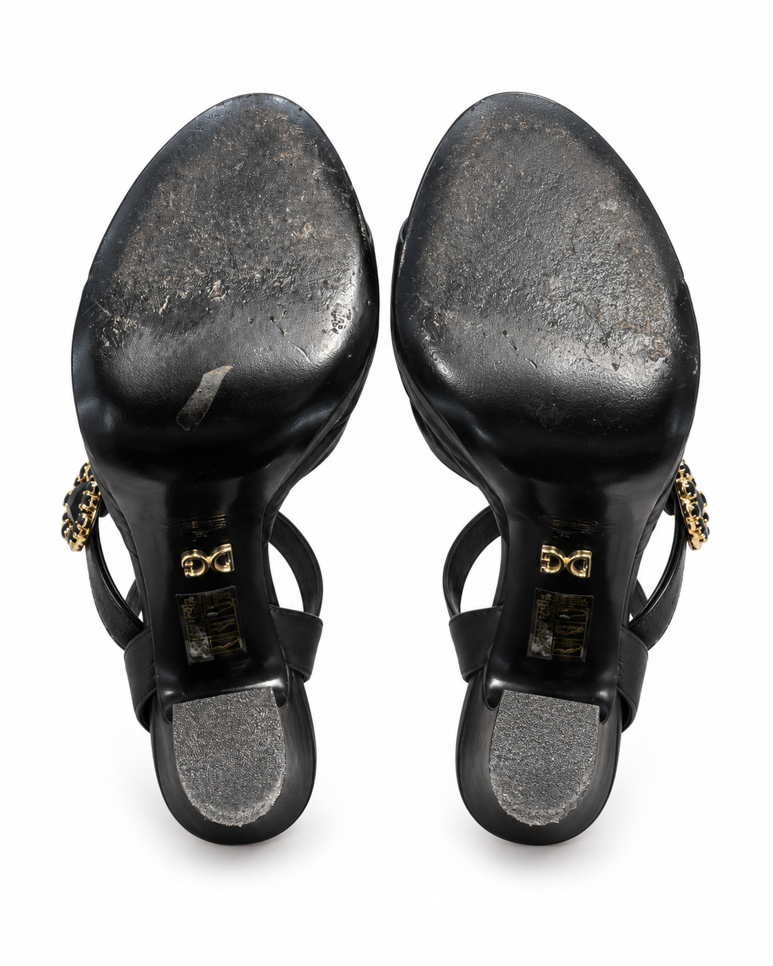 סנדלי פלטפורמה שחורים Dolce & Gabbana – סוליות ומצב