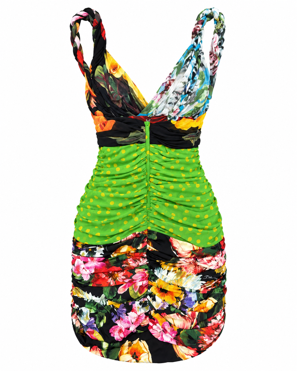 שמלת Dolce & Gabbana Floral Patchwork - גב