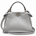 Fendi Selleria Mini Peekaboo Iconic כסוף - חזית