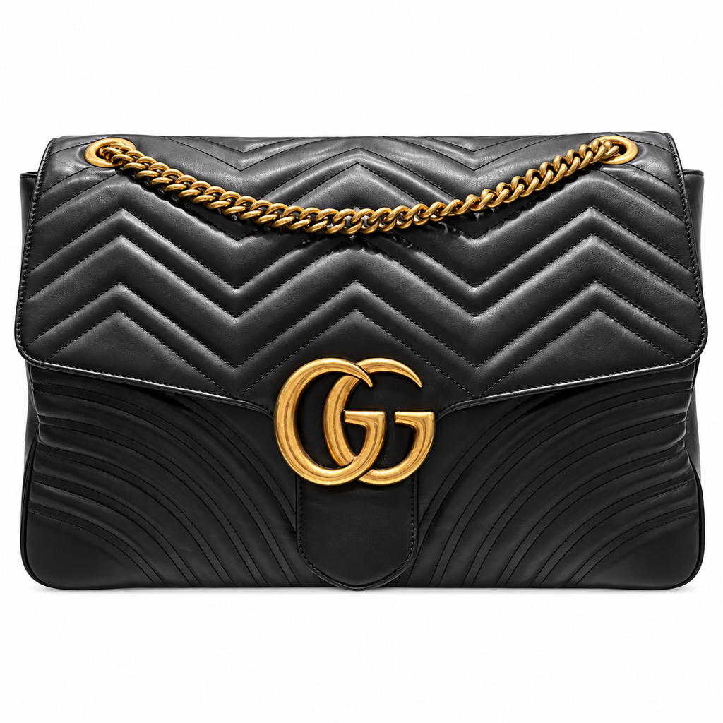 תיק Gucci GG Marmont Large שחור - חזית