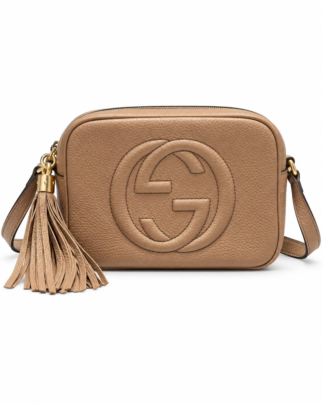 Gucci Soho Disco Crossbody Bag taupe - front