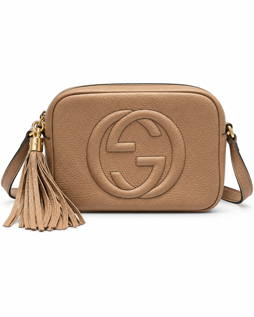 Gucci Soho Disco Crossbody Bag taupe - front