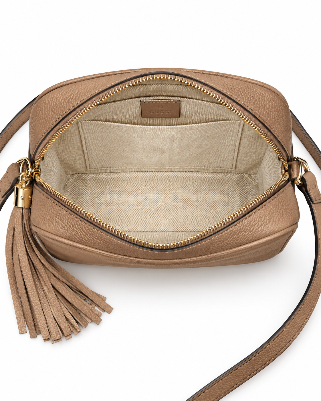 Gucci Soho Disco Crossbody Bag taupe - interior