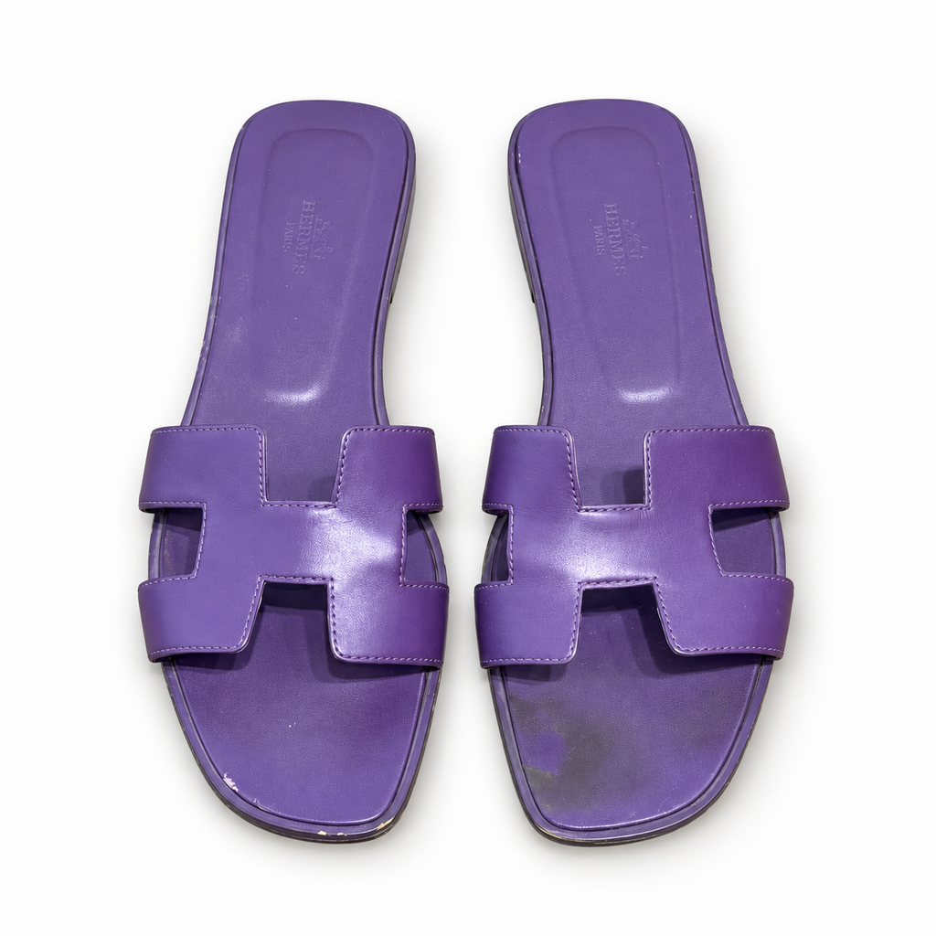 כפכפי Hermès Oran סגולים מידה 41 – מבט קדמי