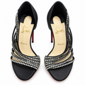 נעלי Christian Louboutin סאטן וקריסטלים מידה 39 – מבט קדמי