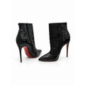 מגפוני קרוקו שחורים Christian Louboutin מידה 38 - מבט ראשי
