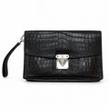 Louis Vuitton black crocodile wristlet clutch