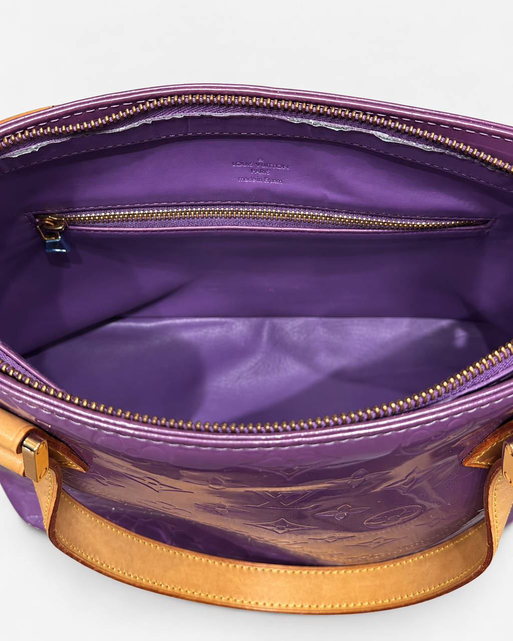 תיק לואי ויטון Houston Monogram Vernis סגול — פנים התיק