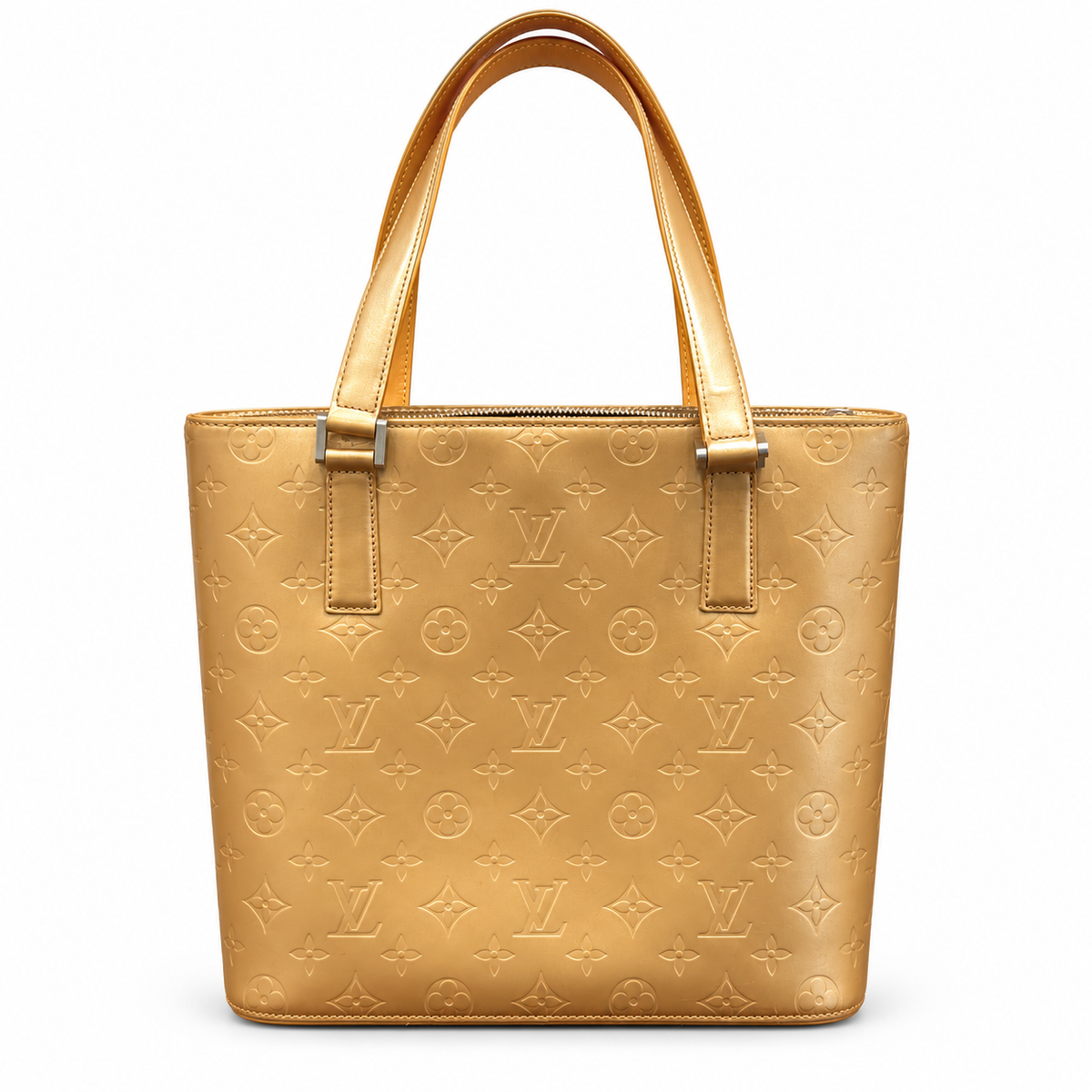 תיק לואי ויטון Stockton Monogram Mat זהב — חזית