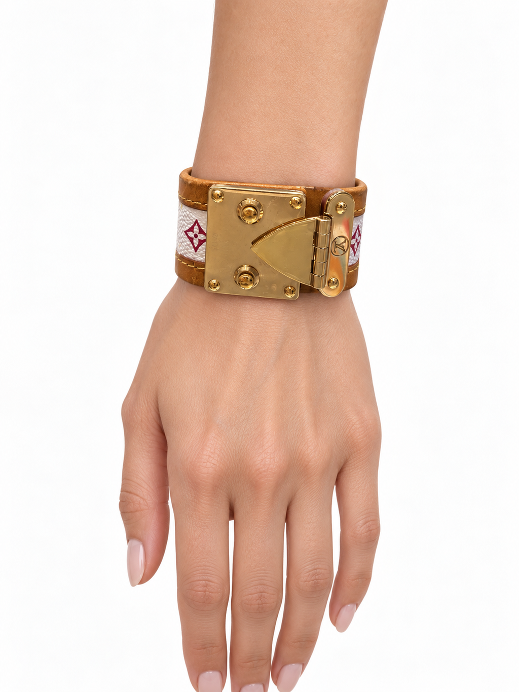 Louis Vuitton white multicolor bracelet Small model