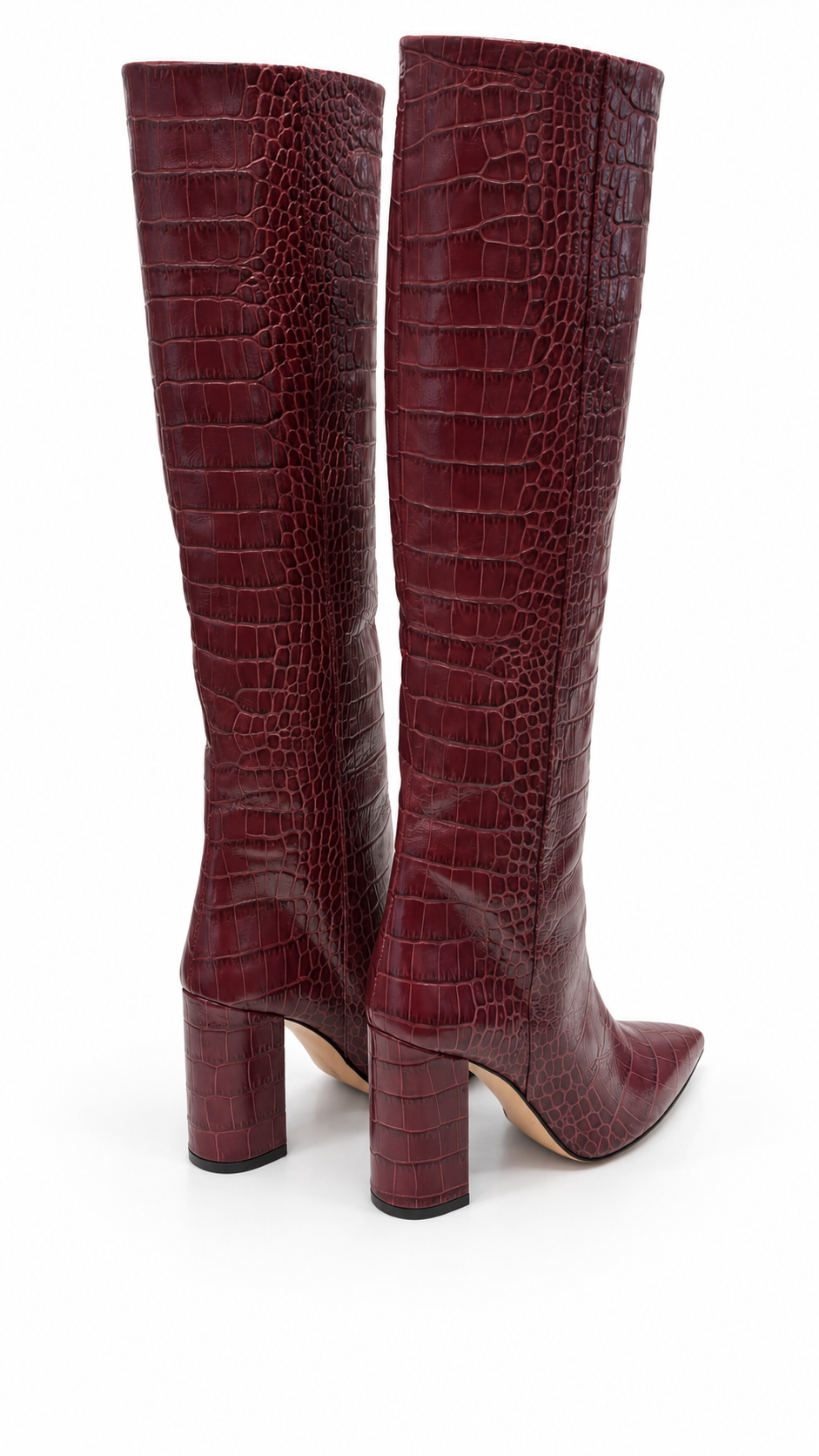 Paris Texas burgundy croc-effect boots size 37 - back