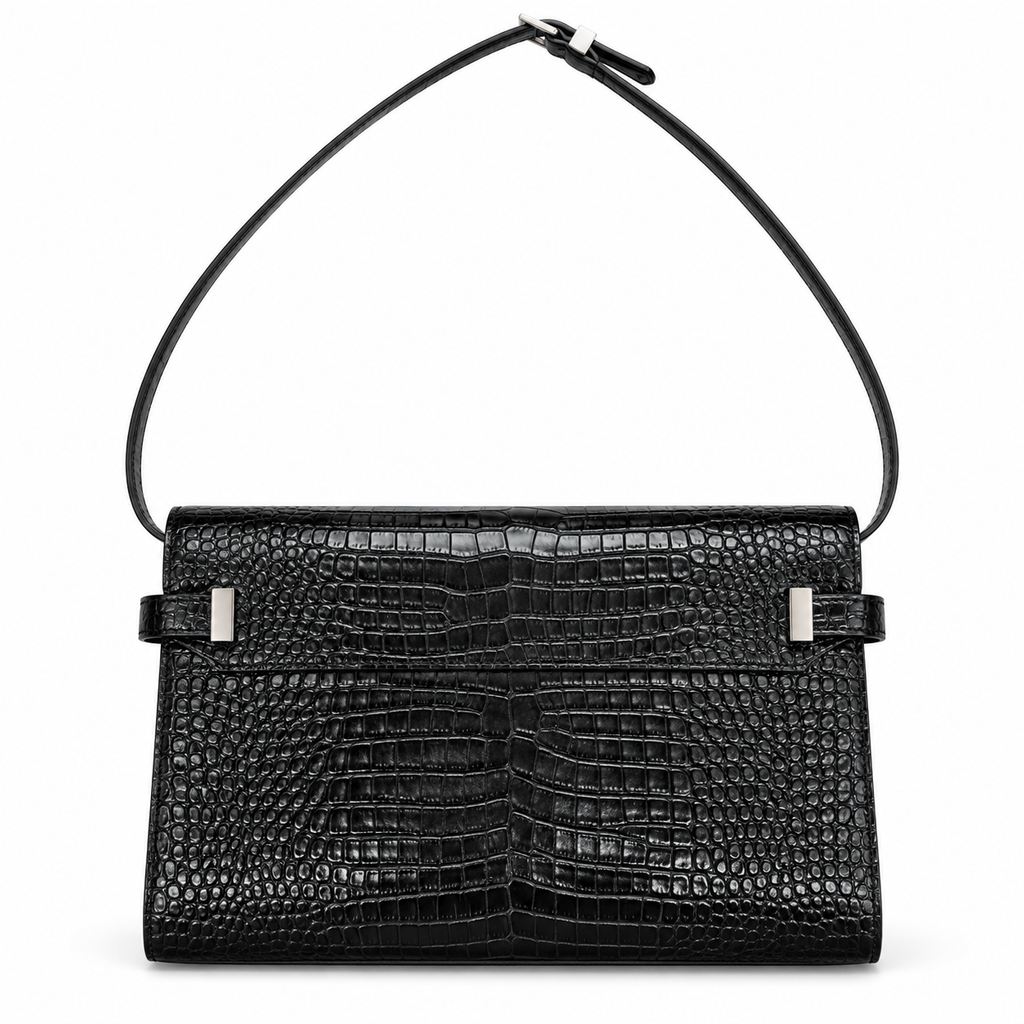 תיק Saint Laurent Manhattan Medium שחור - גב