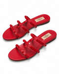 Valentino Garavani red Rockstud flat sandals